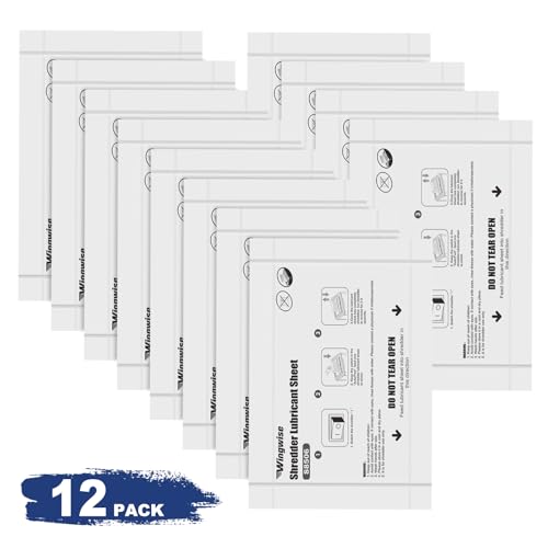 12-Pack Shredder Lubricant Sheets for All Shredders