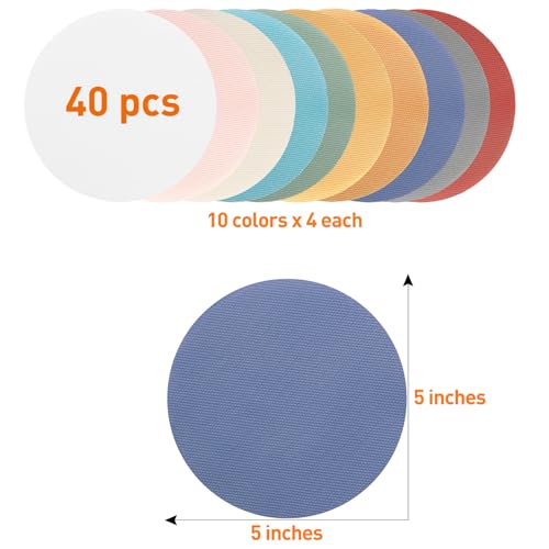 MAXECHO Round Multicolor 5-Inch Carpet Floor Dots - Classroom & Seating Markers