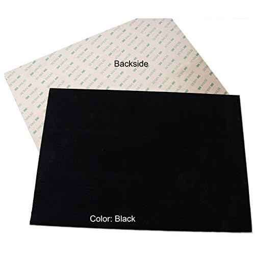 Premium Quality Suede Sheets 8.5"x12" with Super-Strong self-Adhesive Backing. Ideal for Making Peel-and-Stick (self-Stick, Stick-on) Soles for Dance Shoes [SUEDE-DIY-2pk-black].