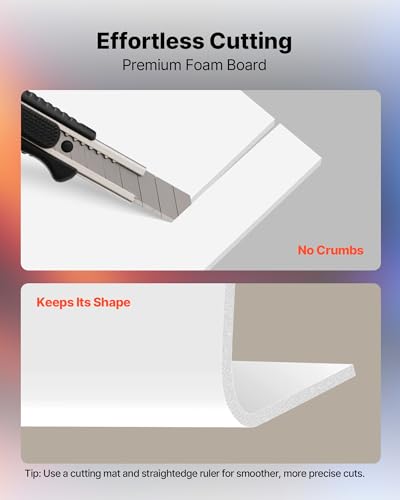 VEVOR Foam Board 12 Pack 24x36 inch White Poster Boards for Art & Display