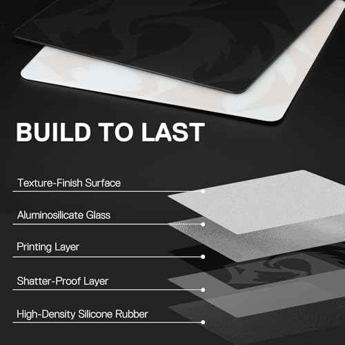 Redragon PG1M Glass Mouse Pad - Ultra-Smooth Precision Surface with Non-Slip Base, Easy to Clean, Hard Mousepad for Gaming - 13 x 13 x 0.15 inches, Black
