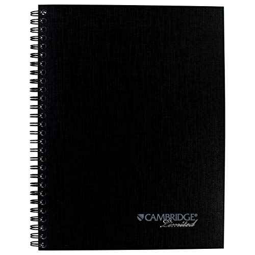 Cambridge Limited Notebook, 9-1/2¡± x 7-1/4¡±, 80 Sheet Business/Meeting Notebook, Black, 4 Pack (06982)