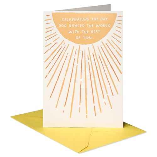 American Greetings Religious Birthday Card (His Light Shines on You)