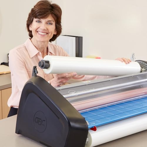 GBC Laminating Film Rolls 1.5 Mil Gloss Finish 25" x 500' EZLoad Blue Caps, 2 Pack