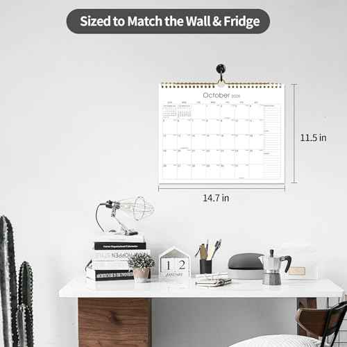 Calendar 2025-2027 22 Monthly Wall Calendar Runs from September 2025 until June 2027 Spiral Binding Hanging 11.5" x 14.7" Thick Paper with Julian Dates and Block for School Office£¨Simplicity£©