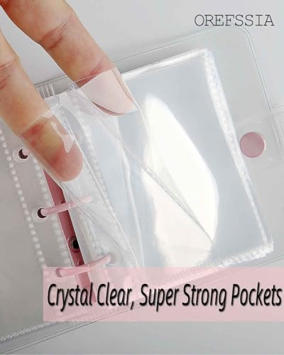 Pink Mini Money Saving Binder with 25 Envelopes - $1000 Savings Challenge Book, Portable Budget Organizer