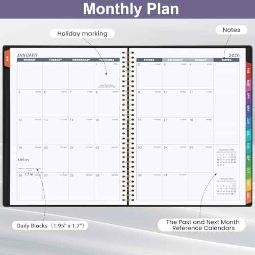 2026 Appointment Book - 2026 Daily Hourly Planner, Large Planner Weekly Monthly Appointment Book 2026, 8.5" x 11", Jan 2026- Dec 2026 Planner with 15-Minute Interval - Black