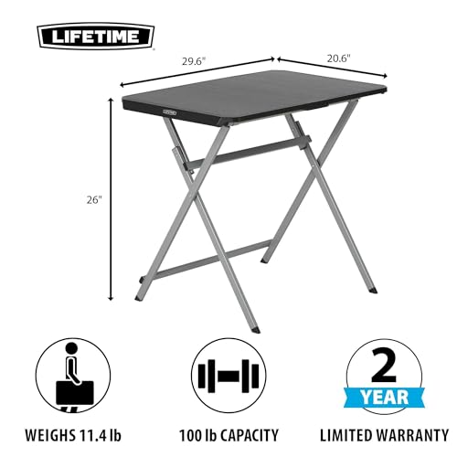 Lifetime 30-Inch Folding Utility Table - Portable Work & Dining Surface