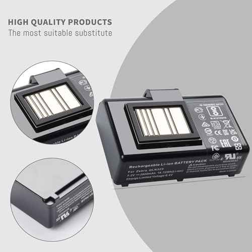 2Pack Printer battery for Zebra Printer ZQ610 QLN320 QLN220 QLN220(HC) QLN320HC ZQ500 ZQ510 ZQ520 ZQ521 ZQ610 ZQ620 ZR628 ZR638 ZQ658 ZQ668 PN BTRY-MPP-34MA1-01 P1031365-021 P1031365-025 7.4V 3400mah