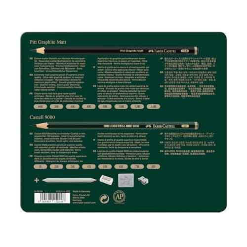 Faber-Castell Graphite Pencil Pitt Mat - 8pcs. and 9000 8pcs. in tin