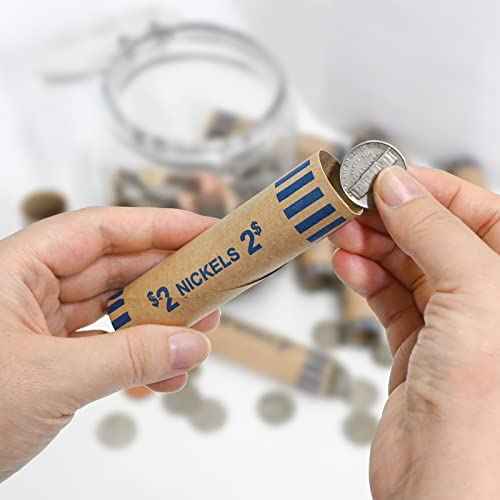 L LIKED 83 PCS Preformed Coin Wrappers Rolls-Nickels