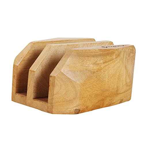 Vertical Laptop Stand for Desk, Laptop Holder to Dock MacBook, MacBook Pro and Other Laptops, Versatile Vertical Laptop Docking Solutions (Indian Mango Wood)