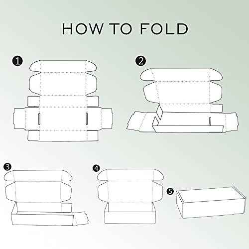 50 Pack 6x4x2'' Small Shipping Boxes, Black Corrugated Cardboard Literature Mailers, Mailing Packaging Supplies for Small Business (BK642-50)