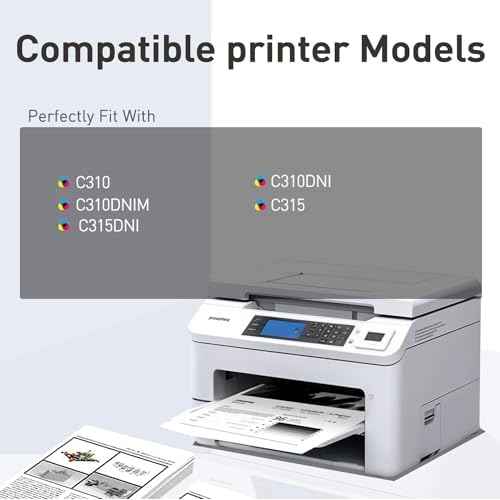 Compatible Toner Cartridge Replacement for Xerox C310 C315 Toner Cartrige C310DNI C310DNIM C315 C315DNI 006R004356 2 Black