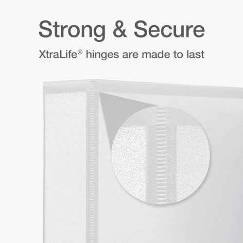 Oxford Ring Binders, 1.5" Round Ring Binders, View Binder, Covers on 3 Sides, XtraLife Hinge, Non-Stick, PVC-Free, White, 350 Sheet Capacity (1002547)