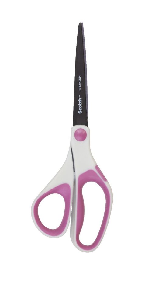 Scotch 8" Precision Ultra Edge Titanium Scissors, Ideal for Fabric, Crafts, and Photos, 6-Pack