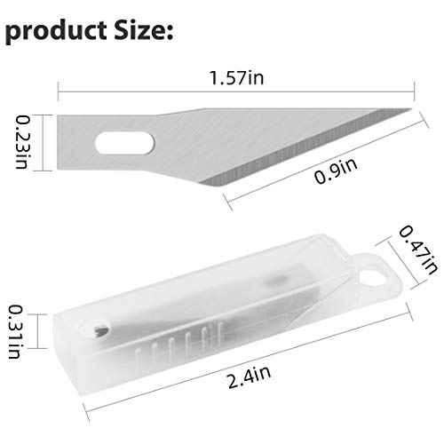 DIYSELF 1 Pcs Craft Hobby Knife Exacto Knife with 11 Pcs Stainless Steel Blade Kit, 1pcs Steel 15CM Ruler for Art, Scrapbooking, Stencil (Purple)