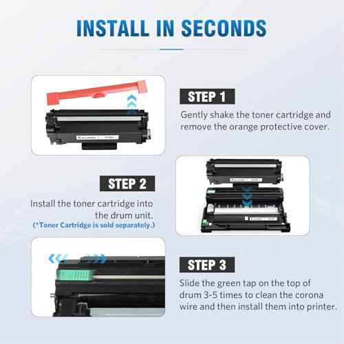 DR730 Drum Unit Compatible Replacement for Brother DR730 DR-730 DR760 Drum Unit for Brother Printer mfc-l2710dw mfc-l2717dw mfc-l2750dw mfc-l2690dw Drum, 2PK Black, 12000 Page, High Yield