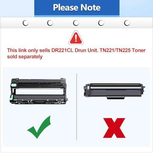 DR221CL Drum Unit Replacement for Brother DR-221CL DR 221CL Black Drum Unit for HL-3140CW HL-3150CDN MFC-9130CW HL-3170CDW MFC-9330CDW MFC-9340CDW MFC-9140CDN Printer Drum (1 Pack )