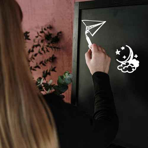 Mozeat Lens 12 Pcs Dry Erase Marker Magnetic White Fine Tip Magnetic Markers Whiteboard Markers with Eraser Marker for White Board Mini Dry erase Markers Dry Erase Pens for Office Home Black