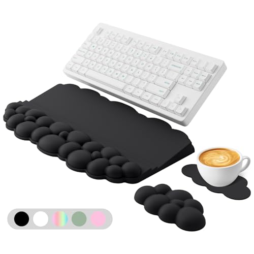 Black Ergonomic Cloud Wrist Rest for Keyboard and Mouse | Lomil
