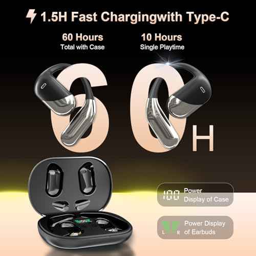 AI Translation Earbuds Real Time,Open Ear Earbuds,168 Languages,60H Playtime translator earbuds 4-in-1 Buletooth 5.4,Translator Device,Audifonos Traductores Ingl?s Espa?ol for Business,Learning