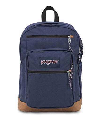 JanSport Navy Cool Student Backpack with 15-Inch Laptop Sleeve, 2 Main Compartments & Ergonomic Straps - One Size