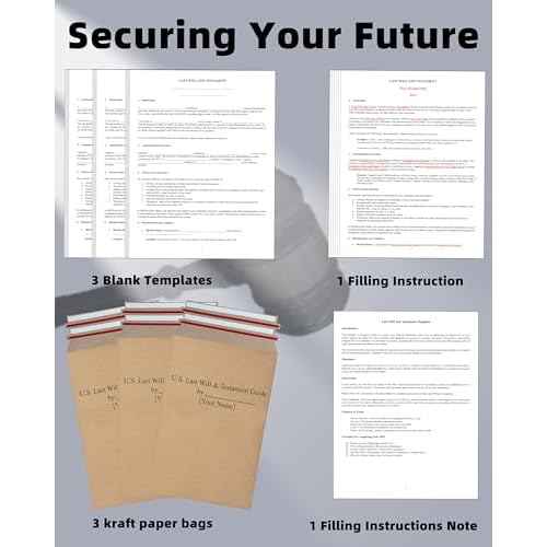 2025 Last Will and Testament Kit (3-Pack) ? DIY Estate Planning Forms, Lawyer-Prepared Templates with Instructions & Security Envelopes ? Valid in All 50 States