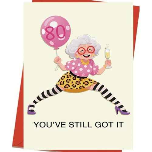 OJsensai Happy 80th Birthday Card & Gifts for Women£¬80 Year Old birthday Decorations for Her Mom Wife Grandma