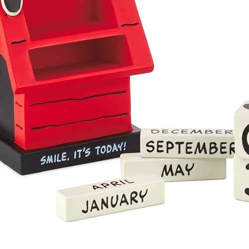 Hallmark Peanuts Snoopy Perpetual Calendar (Smile) Office Supplies, Gifts for Boss, Teacher, Administrative Assistant