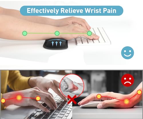 Yolanda Memory Foam Keyboard Wrist Rest SKK-333 for Pain Relief & Ergonomic Support