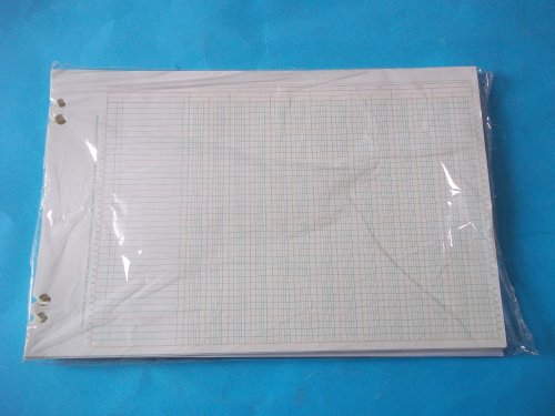 Colonial G 7-14 Green Columnar Sheets, 14 Columns, 17 x 11 in, pack of 12