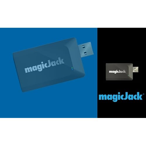 magicJack VOIP Phone Adapter - Unlimited Calls to US & Canada, No Monthly Bill, Portable Internet Phone with App, magicIN¢â & magicOUT¢â Service
