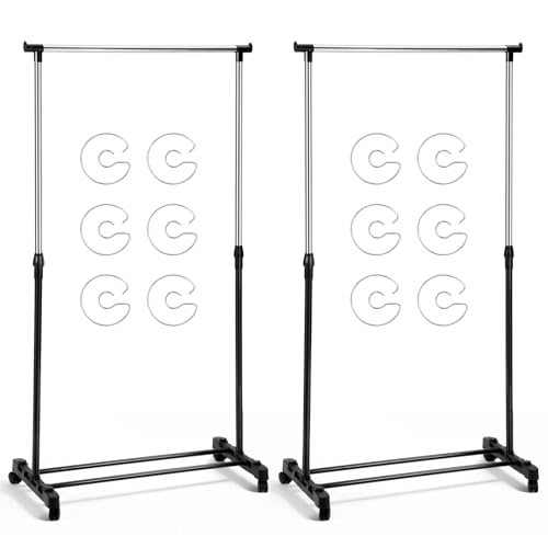Black Adjustable Pocket Chart Stand with Wheels for Classroom & Organization