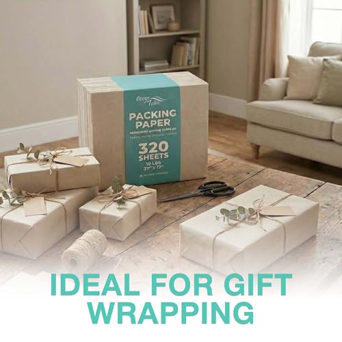 Newsprint Packing Paper for Moving - 320 Newspaper Sheets & Box Filler