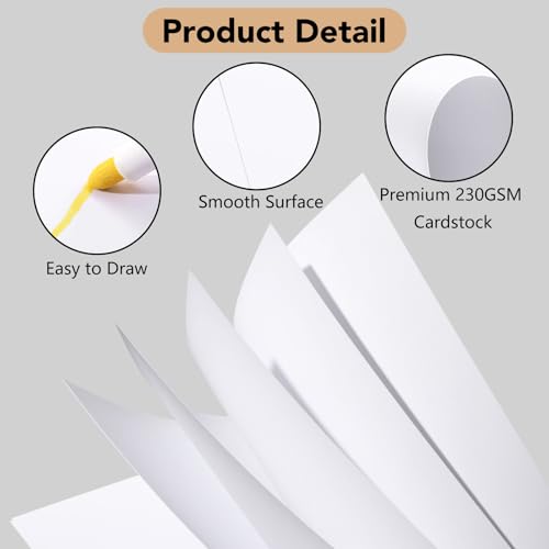 Prudiut 30 Pack White Poster Boards 11x14 Inch Heavyweight Cardstock