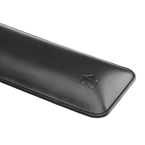 Bailey Full Size by Castle - Leather Ergonomic Computer Wrist Rest Pad for Keyboards with Around 104 Keys - Firm Keyboard Wrist Support for Typists, Gaming, and Heavy Office Use (Nightfall, Full Size)