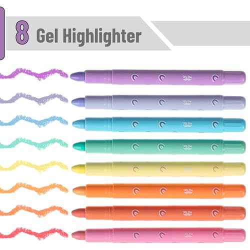 Mr. Pen- Gel Highlighters, 8 Pack Assorted Colors, Cute Bible Highlighters No Bleed