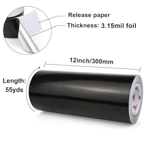 BOMEI PACK Black Aluminum Tape, 12 Inch x 165 Feet, HVAC Sealing & Patching, Pipe & Metal Repair, Waterproof & Temperature Resistant