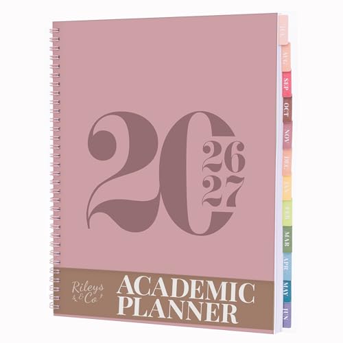 Academic Planner 2026-2027 Daily Weekly Monthly Organizer Pink 8.5x11