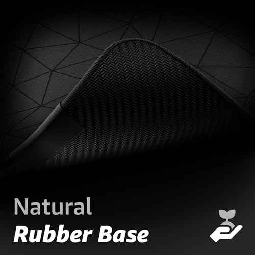 Hystar¢ç Extended Gaming Mouse Pad | XXL 36" x 16" | 5mm Thick, Waterproof Surface, Smooth Polyester Fabric, and Natural Rubber Base | Poly (Black)
