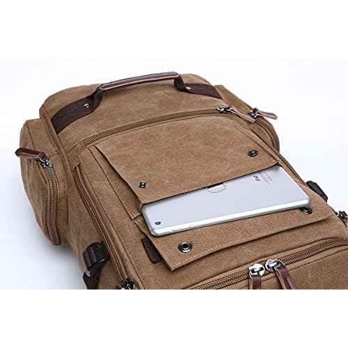 vintage canvas for 15.6 inch laptop bag, backpack for men and women