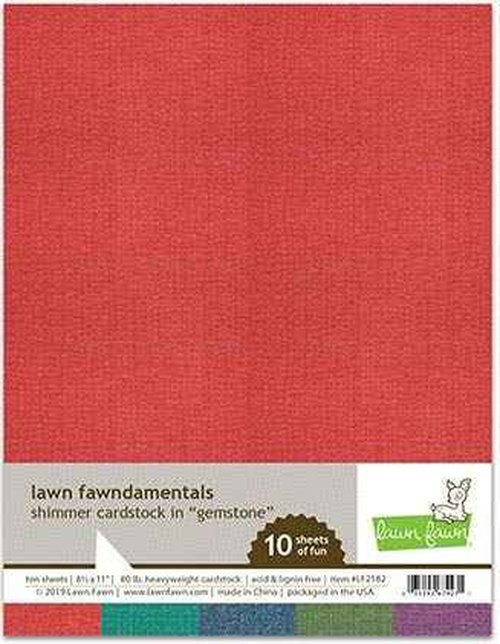Lawn Fawn Shimmer Cardstock, Pastel, Tropical, Gemstone and Neutrals, 4 Packs, 10 Sheets Each, 40 Sheets, Bundle of 4 Packages (LF2180, LF2181, LF2182, LF2183)