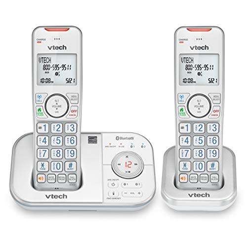 VTech VS112-27 2 Handset Cordless Phone with Answering Machine, Call Blocking, Caller ID, Intercom and Connect to Cell