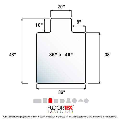 Floortex¢ç Exclusive Vinyl Lipped Chair Mat for Hard Floor - 36" x 48" - Ships Flat