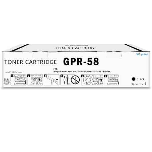 GPR58 GPR-58 Black Toner Cartridge Compatible with Canon GPR-58 Toner use for ImageRunner Advance C256 C356 DX C257 C357 Printers