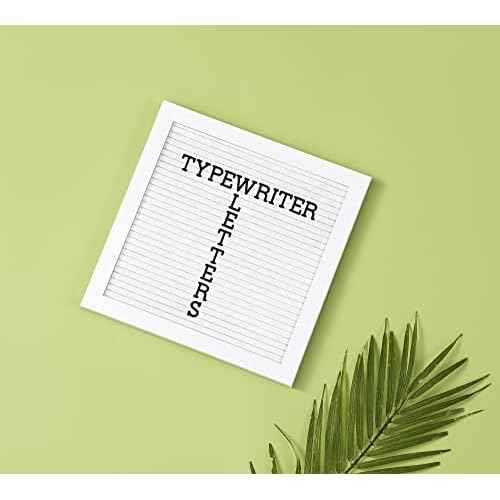Letter Board Sign White Frame 10x10 - Felt Letter Board Baby Announcement Board with Typewriter Letters, White Letter Board Sign Board&Message Board with Stand and Canvas Bag.