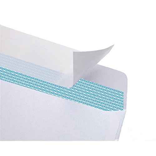 Aimoh 500#10 Single Left Window SELF Seal Security Envelopes - Super Strong Quick-Seal Self Sealing Closure, Security Tinted, Size 4-1/8 x 9-1/2 Inches, 24 LB - 500 Count (35210)