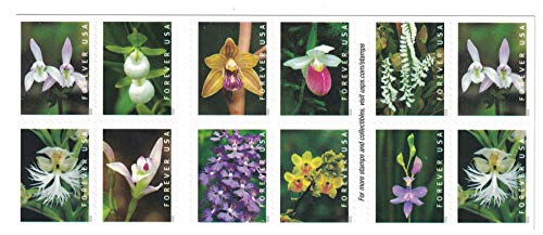 Wild Orchids Forever Postage Stamps Booklet of 20 - US Postal Service