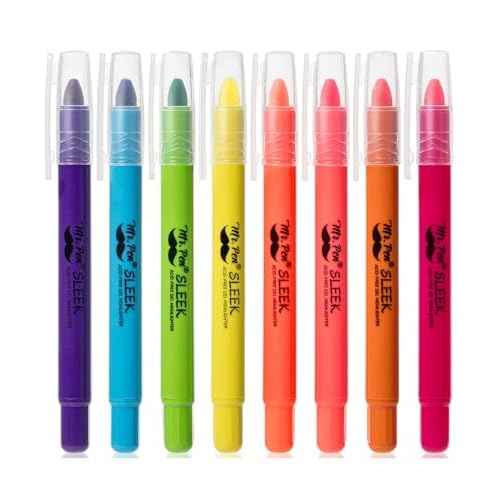 Mr. Pen No Bleed Gel Highlighter, Bible Highlighters, Assorted Colors, Pack of 8